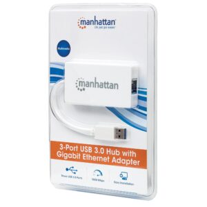 Hub 3 porte USB 3.0 con Adattatore Ethernet Gigabit