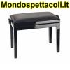 K&M bench black glossy finish, seat black imitation leather Piano bench 13990-200-21