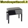 K&M bench black glossy finish, seat black imitation leather Piano bench with sheet music storage 13951-200-21