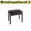 K&M bench black matt finish, seat black velvet Piano bench 13900-100-20