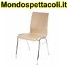 K&M legs chrome, seating beech wood natural Stacking chair 13400-000-02