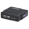 KVM Switch 2 Porte USB/Audio Nero