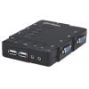 KVM Switch 4 porte USB/Audio Nero