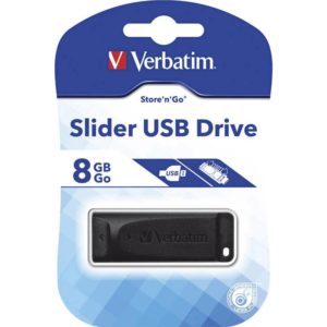 Memoria USB Verbatim 8GB Slider Nero