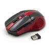 Mouse Ottico 6D Micro Ricevitore USB Wireless 800-1600 dpi Nero/Rosso