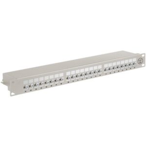 Pannello Patch STP 24 Posti RJ45 Cat. 6A Grigio