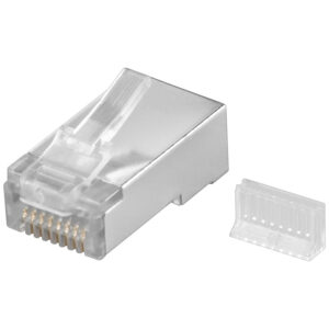 Plug Cat. 5E RJ45 per Cavo Tondo STP con Inseritore