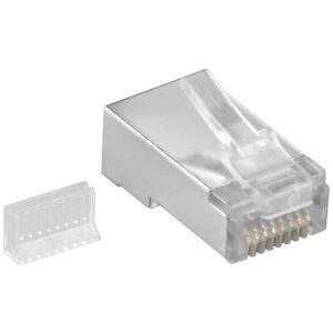 Plug Cat. 5E RJ45 per Cavo Tondo STP con Inseritore