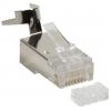 Plug Cat. 6A RJ45 Schermato STP per Cavo Rigido/Flessibile Cat.6/6A/7 10pz