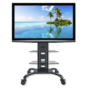 Supporto a Pavimento con 2 Mensole Trolley TV LCD/LED/Plasma 32-70''