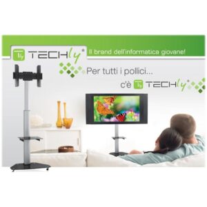 Supporto a Pavimento con Mensola Trolley TV LCD/LED/Plasma 37-70''