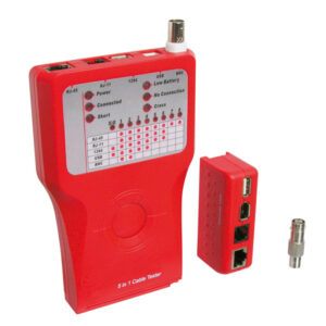 Tester di Rete per Cavi Firewire RJ45 Cat. 5 e 6, ISDN, USB e BNC