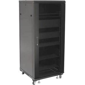 Armadio Rack 19'' 600x600 27U per Audio Video Nero