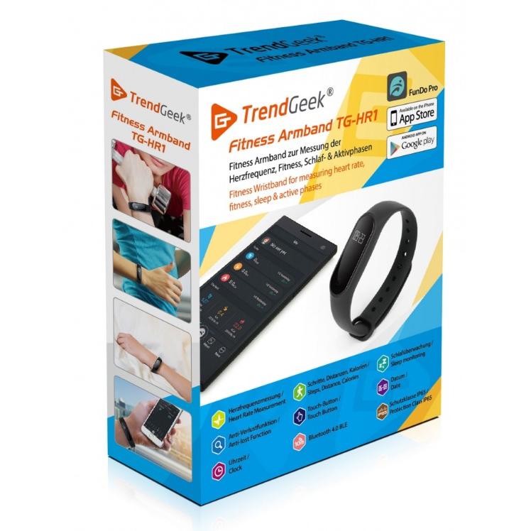 Braccialetto Fitness Bluetooth 4.0BLE con Cardiofrequenzimetro, TG-HR1