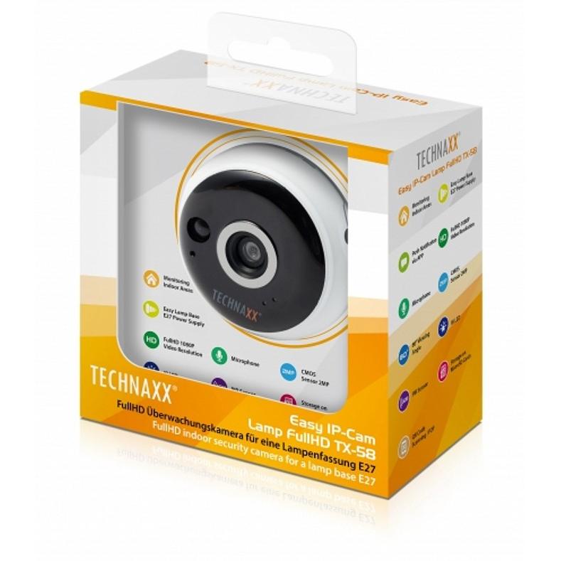 IR LED E27 PIR, TX-58 Telecamera Dome FullHD per Interni