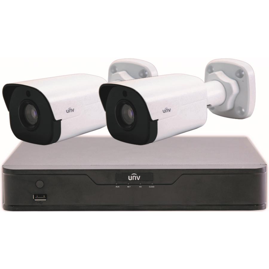 Kit Videosicurezza 2 Telecamere IP Bullet 2MP e Videoregistratore NVR 4 canali