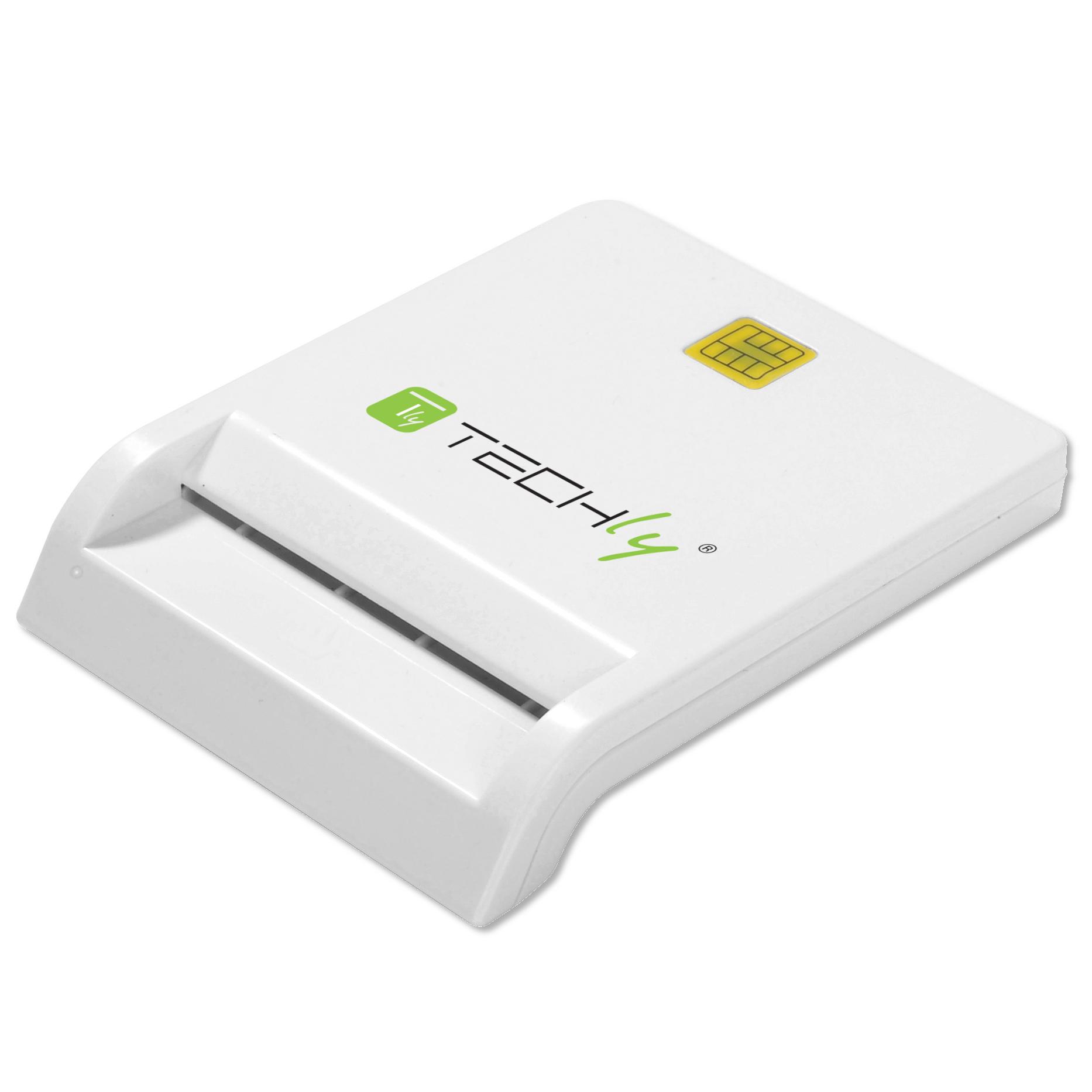 Lettore/Scrittore di Smart Card Usb 2.0 Compatto Bianco