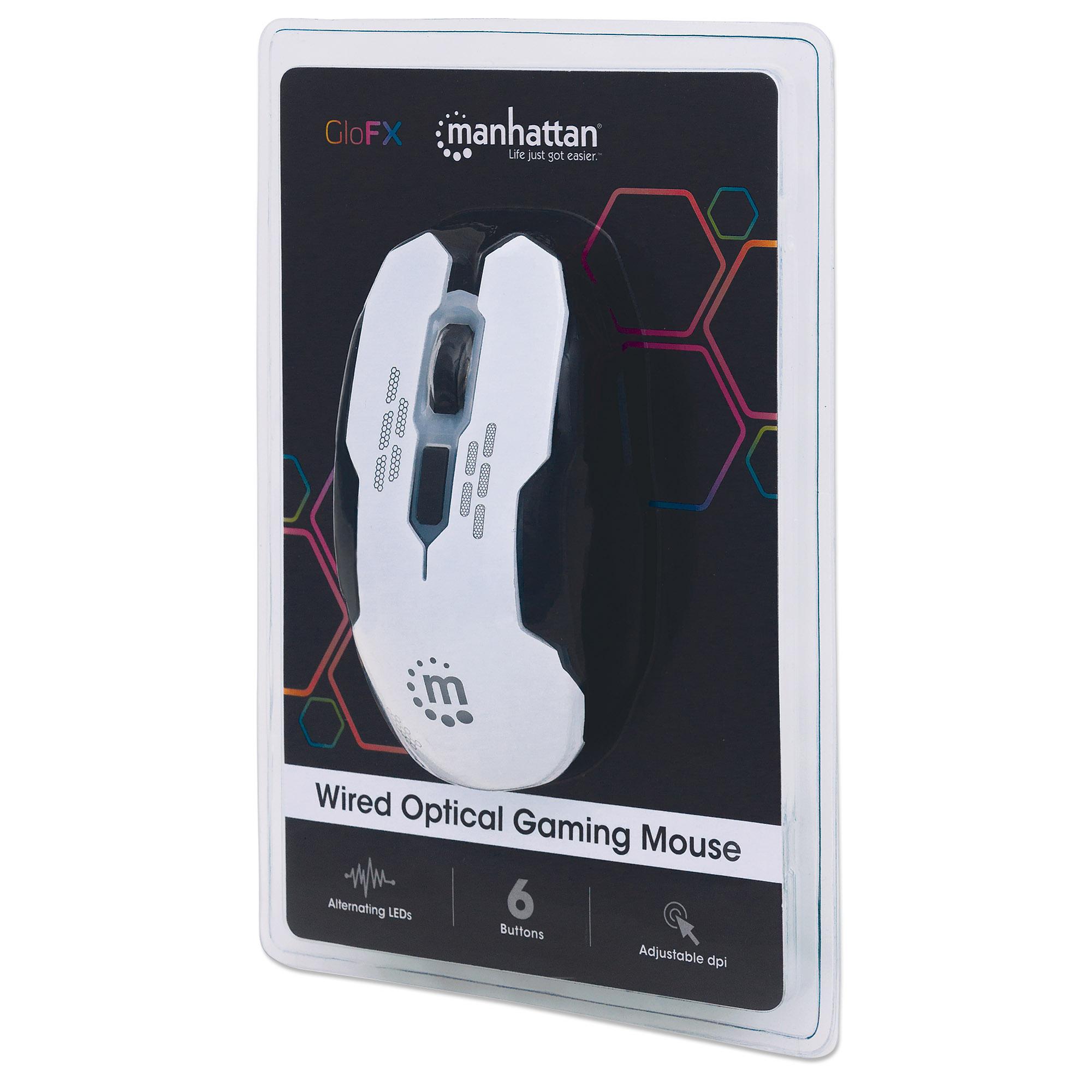 Mouse Gaming USB 2400dpi 6 Tasti Bianco