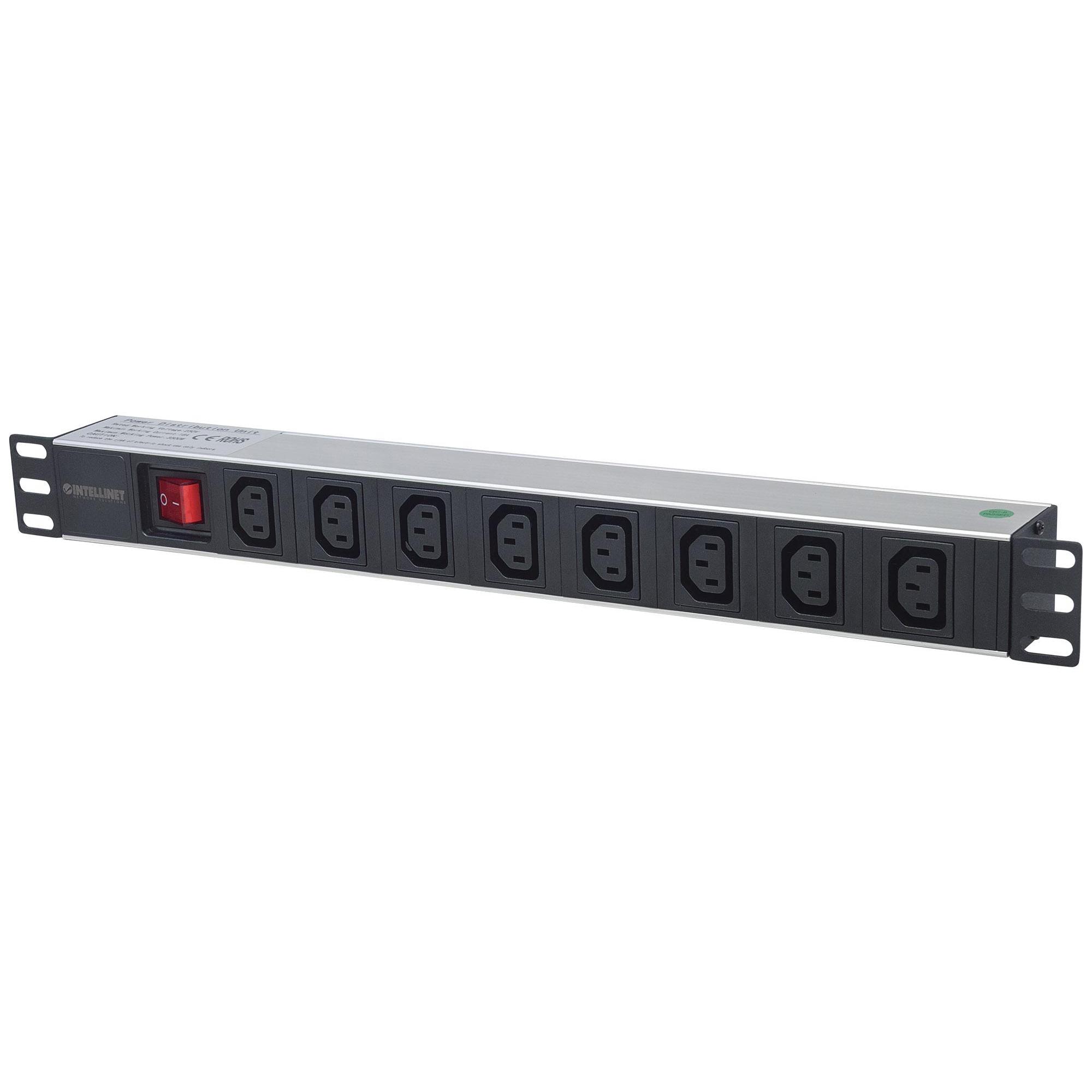 Multipresa montaggio a rack 19'' 1U 8 uscite C13