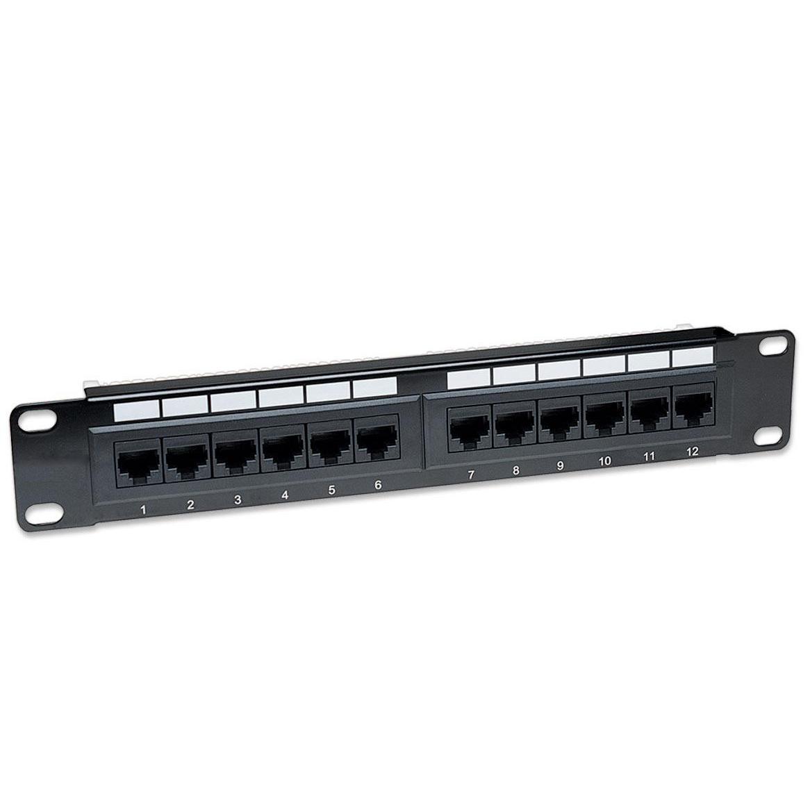 Pannello Patch per rack 10'' 12p UTP Cat.6A