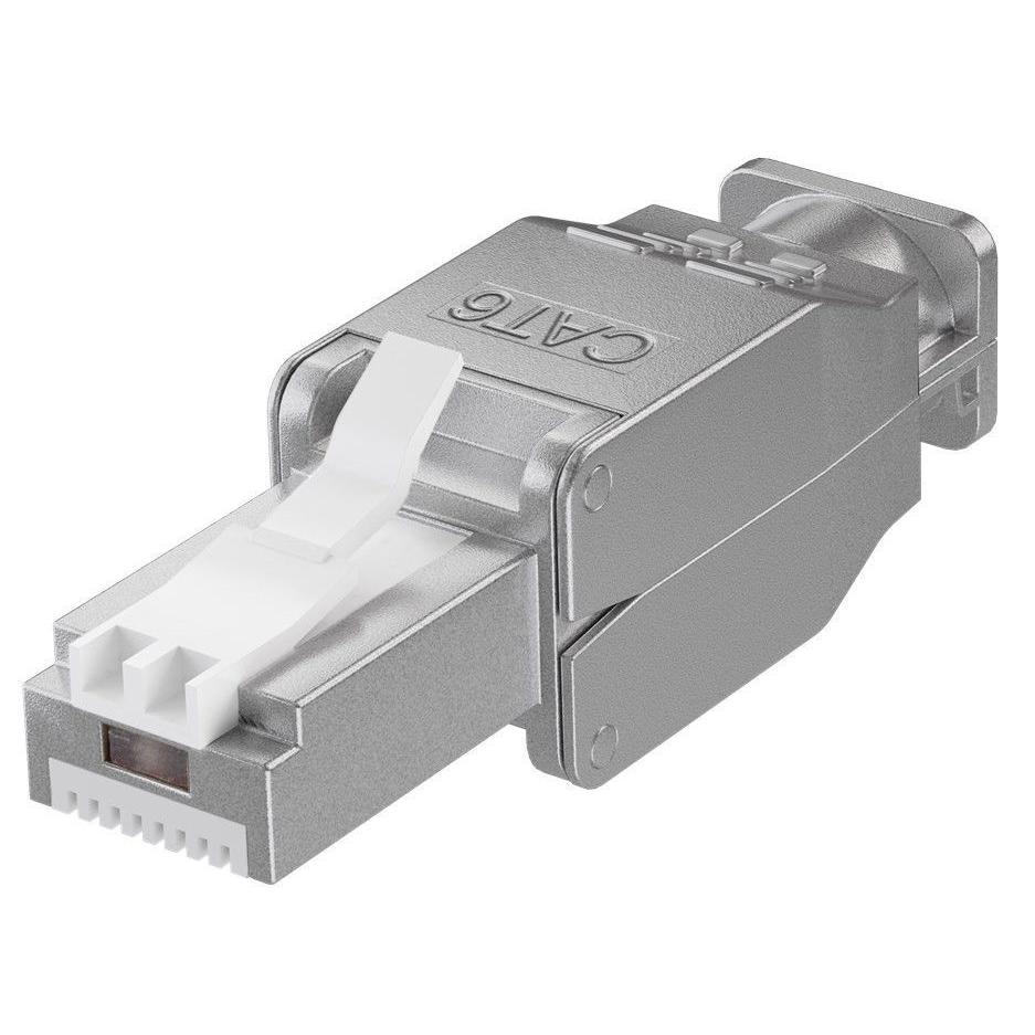 Plug RJ45 Cat.6 Schermato STP Tooless con fermacavo