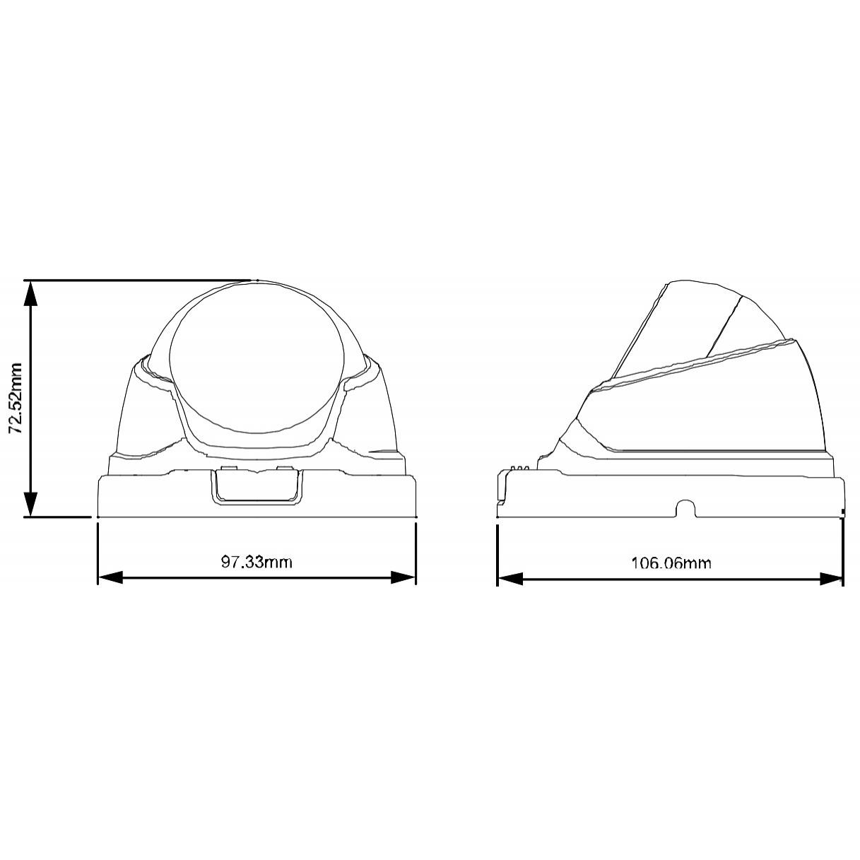 Telecamera Dome CCTV IR Full-HD da Soffitto e Parete IP66