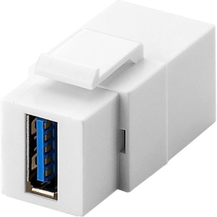 Adattatore Keystone 2x USB 3.0 A Femmina Bianco