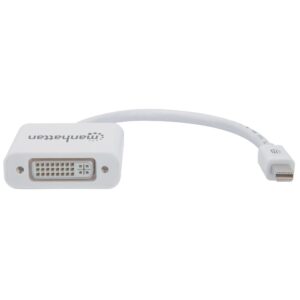 Adattatore Mini-DisplayPort passivo a DVI-I Bianco