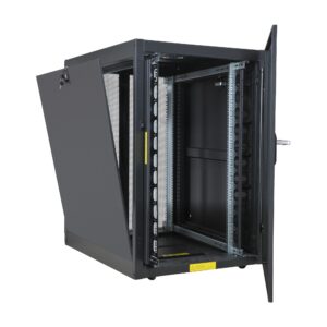 Armadio NetRack 19'' 600x1000 24 Unità Ventilato Nero da Assemblare