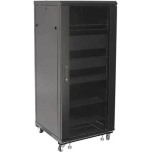 Armadio Rack 19'' 600x600 27U per Audio Video Nero