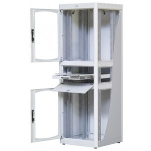 Armadio Rack 19'' 600x800 38U con Ripiano Tastiera Grigio