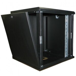 Armadio Rack 19'' a muro 12 unità Nero prof. 600 porta cieca