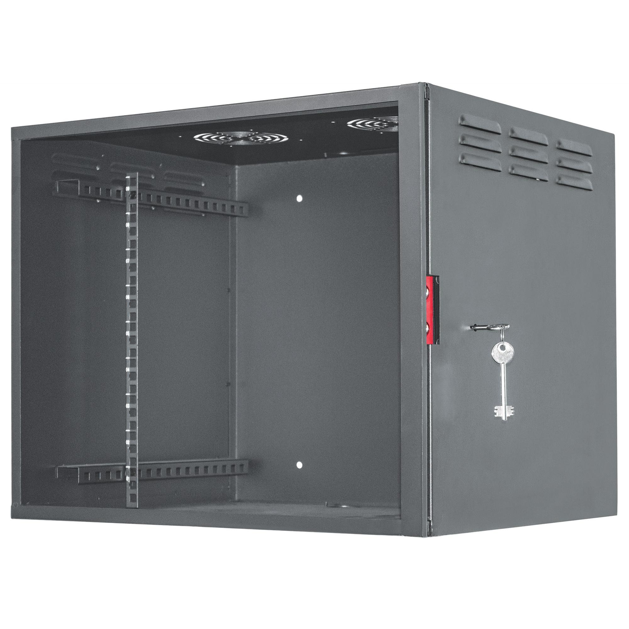 Armadio Rack 19'' a muro 9unità con serratura di sicurezza