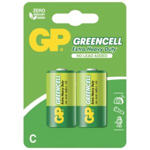 Blister 2 Batteria Greencell Zinco/Carbone Mezza Torcia C R14