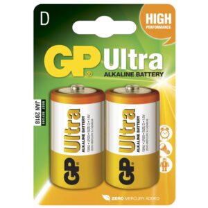 Blister 2 Batterie GP Ultra Alcaline Torcia D 13AU/LR20