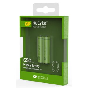Blister 2 Batterie Ricaricabili AAA Mini Stilo GP ReCyko