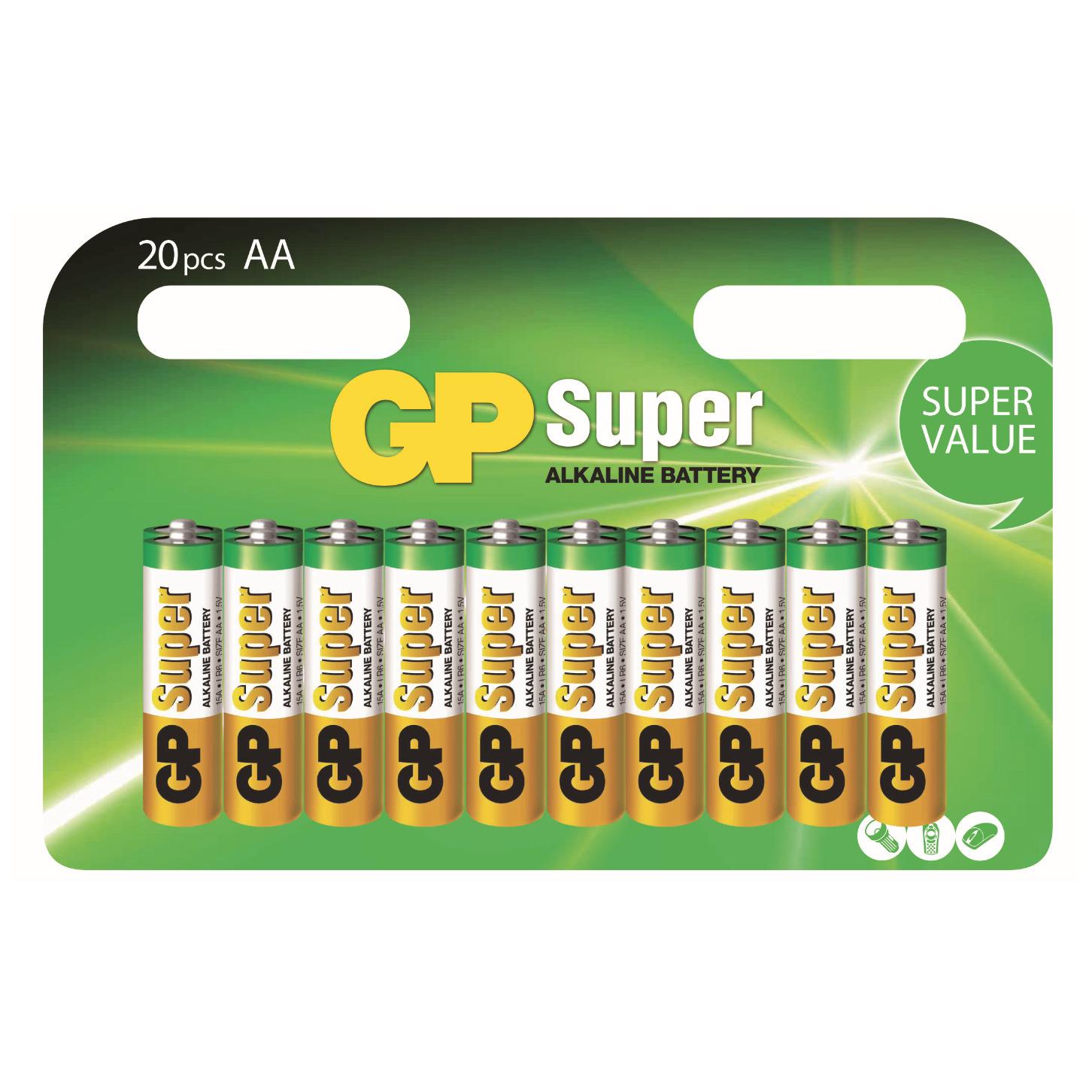 Blister 20 Batterie AA Stilo GP Super