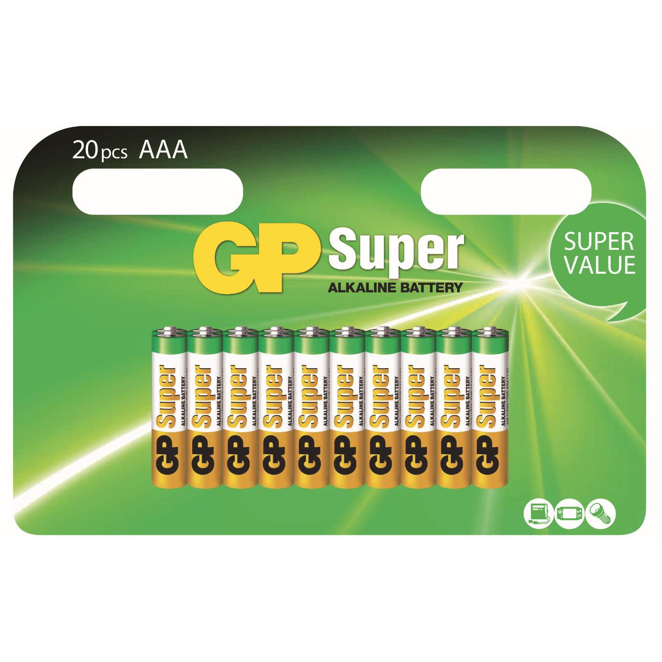 Blister 20 Batterie AAA Ministilo GP Super