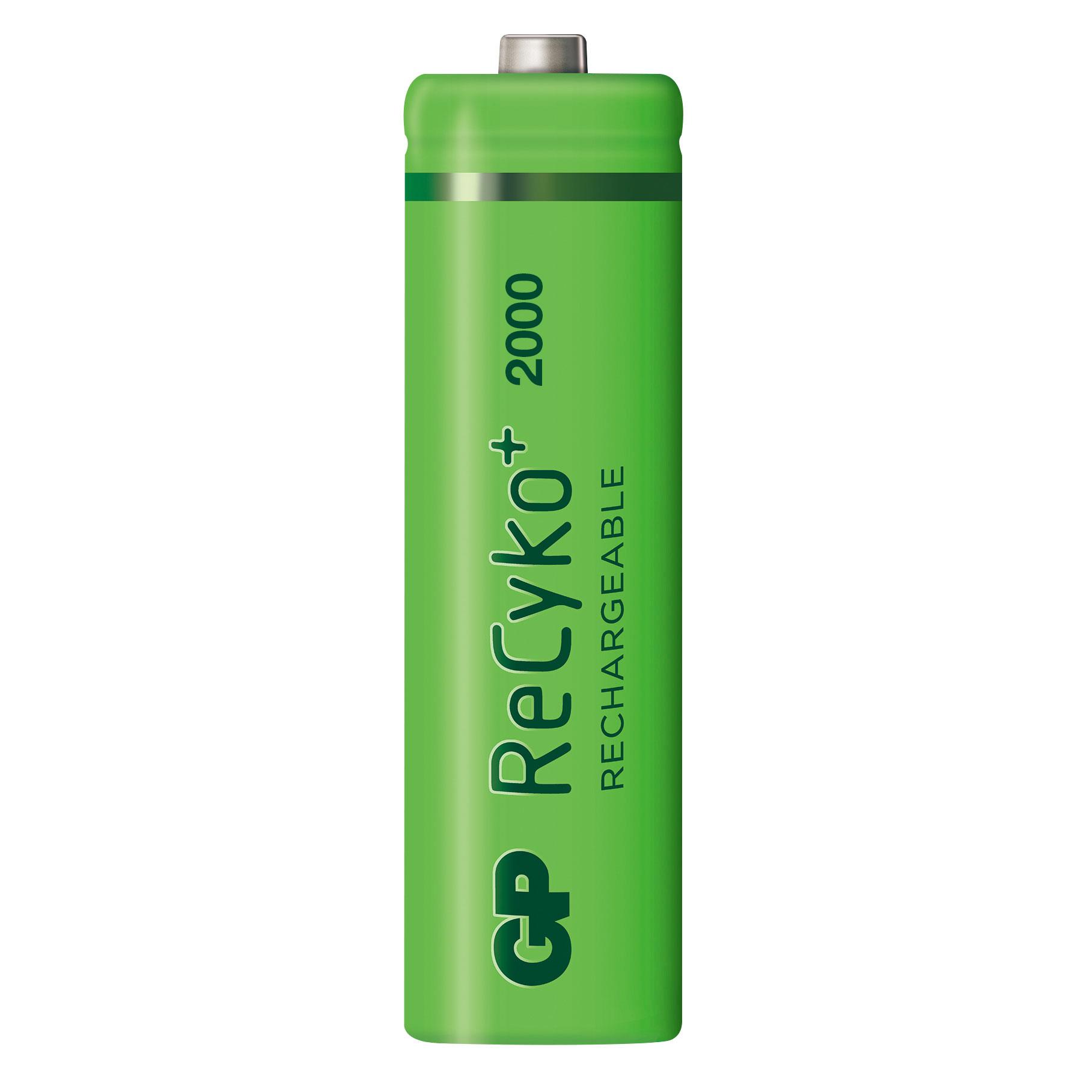 Blister 4 Batterie Ricaricabili AA Stilo 2000mAh GP ReCyko