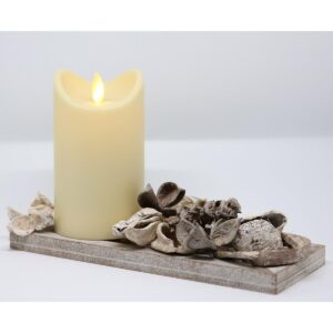 Candela a LED in Cera Bianca 7,5 x 12,5 cm