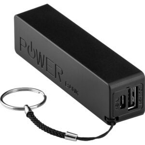 Carica Batterie Power Bank per Smartphone Tablet 2000mAh USB Nero