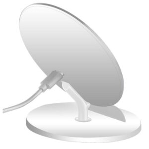 Caricabatterie Wireless Fast Qi Stand Verticale 10W Bianco