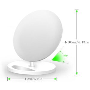 Caricabatterie Wireless Fast Qi Stand Verticale 10W Bianco