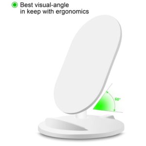 Caricabatterie Wireless Qi Stand Stondato 5W Bianco