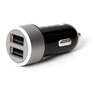 Caricatore da Auto 2p USB 5V con uscita 4,8A Nero