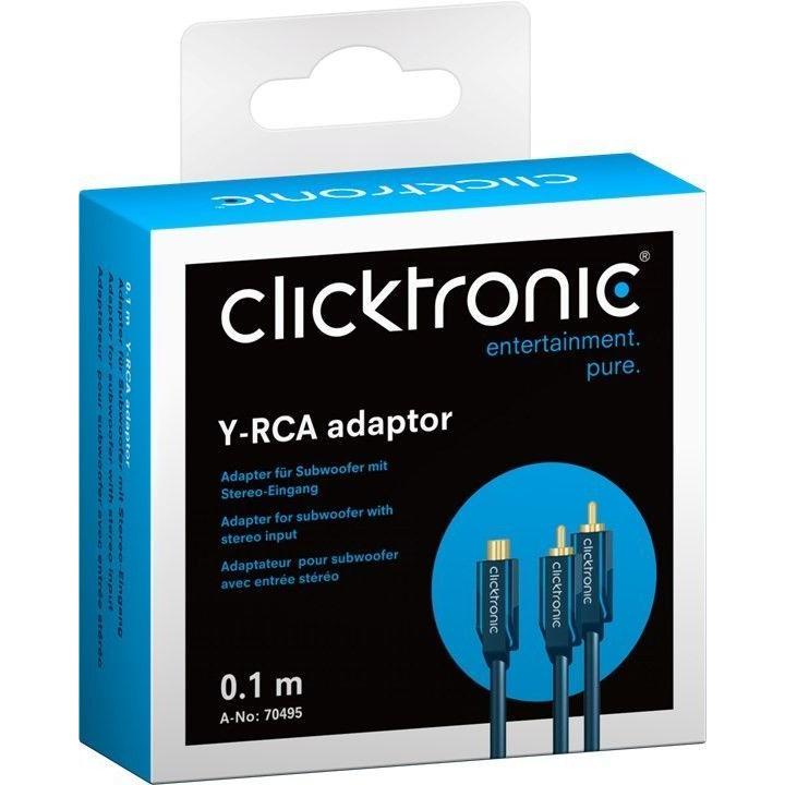 Cavo Adattatore RCA Femmina / 2x RCA Maschio 0.1m Alta Qualità Blu