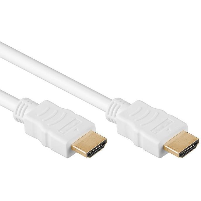 Cavo HDMI High Speed con Ethernet A/A M/M 5m Bianco