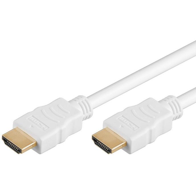 Cavo HDMI High Speed con Ethernet A/A M/M 5m Bianco