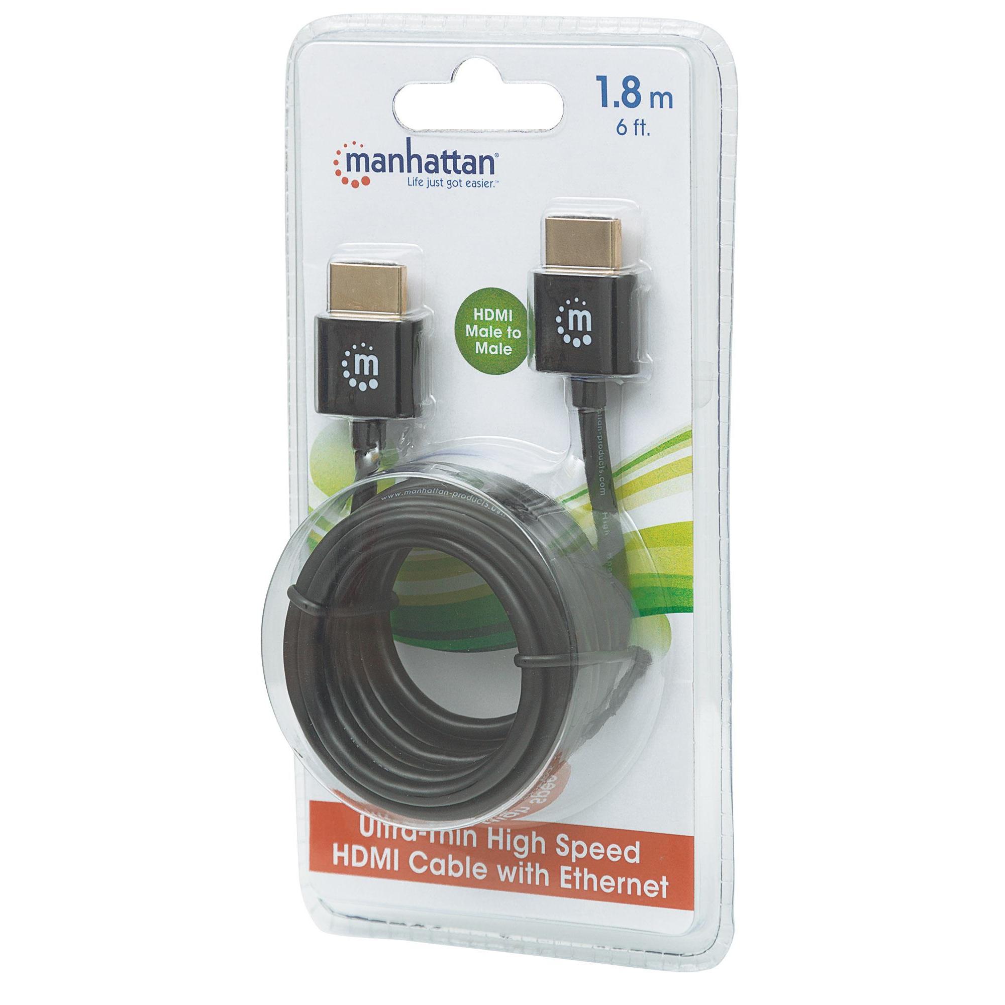 Cavo HDMI High Speed con Ethernet Ultra Sottile 1,8m