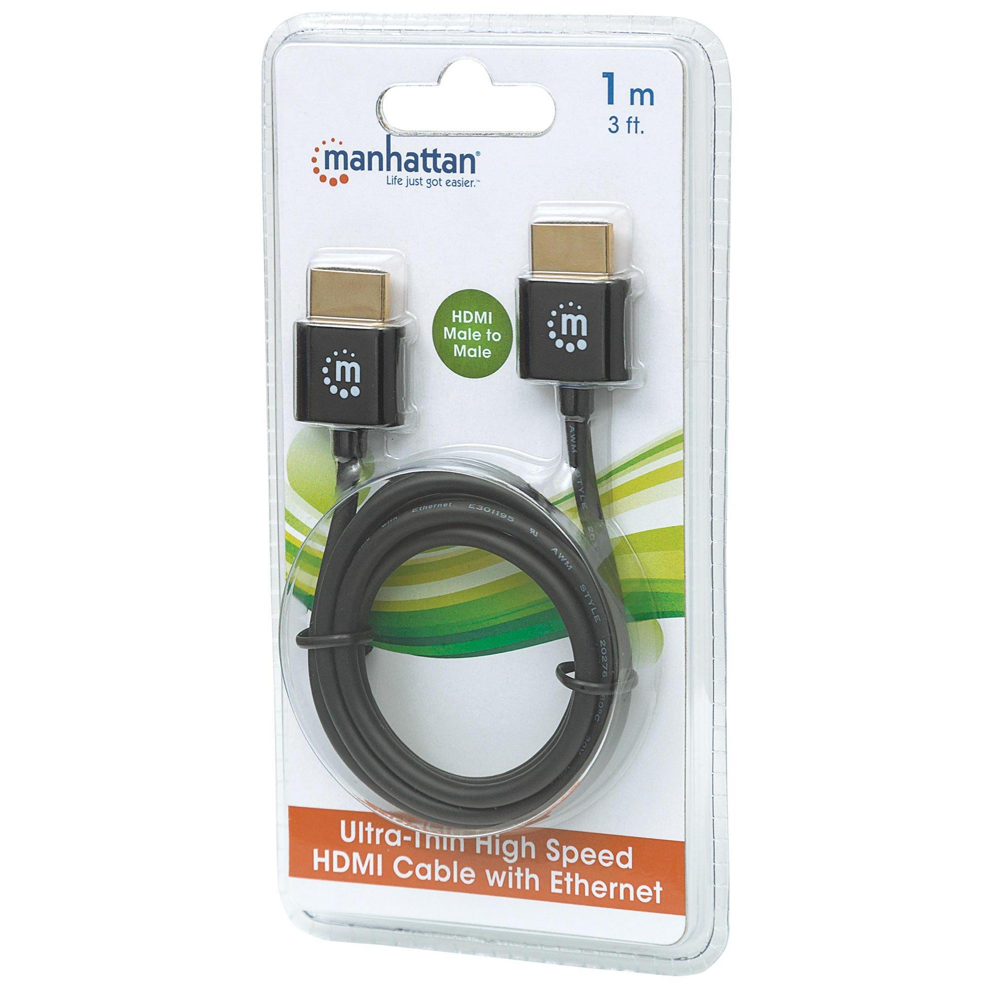 Cavo HDMI High Speed con Ethernet Ultra Sottile 3m